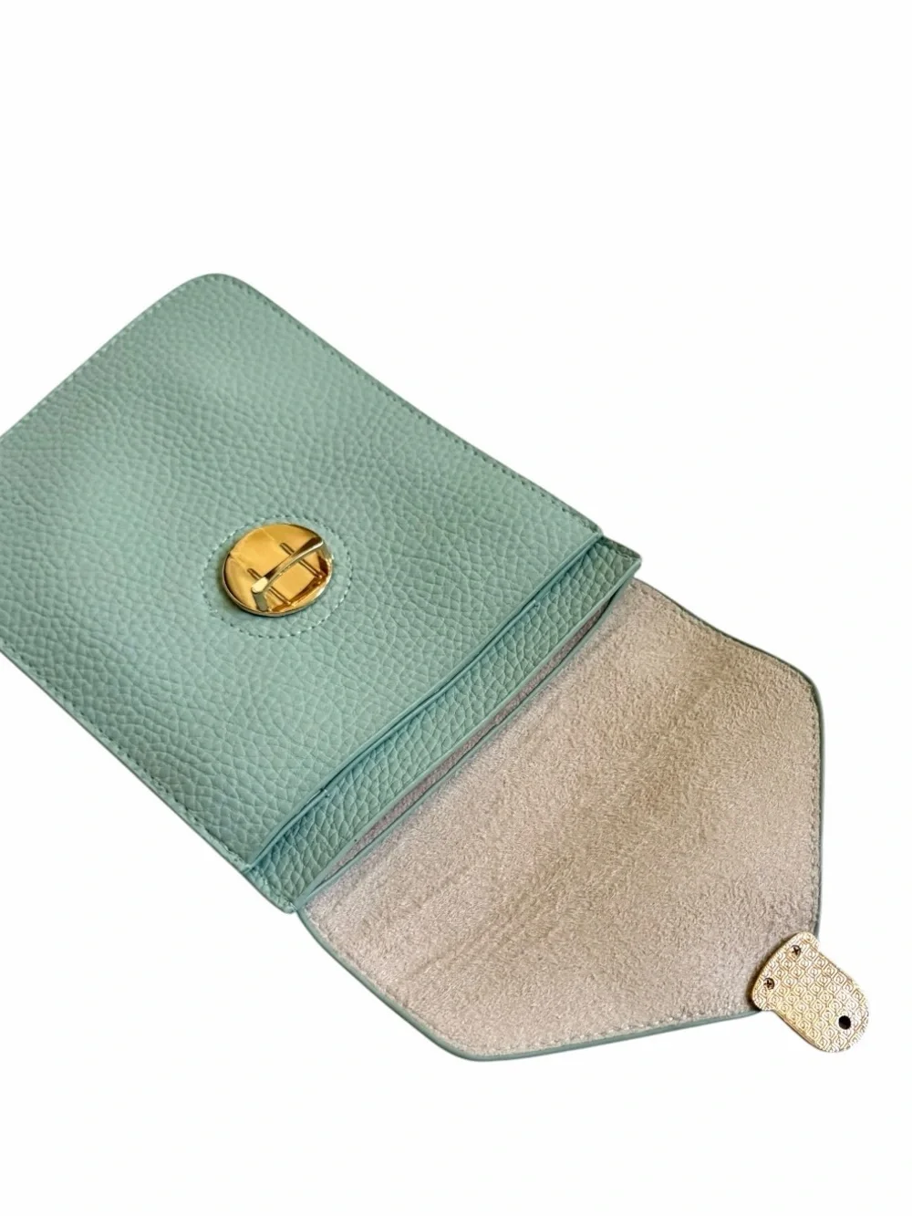 NEW Light Mint Green Pebbled Faux Leather  Crossbody Bag